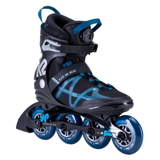 K2 F.I.T. 90 Boa Mens Inline Skates - Black/Blue/14.0