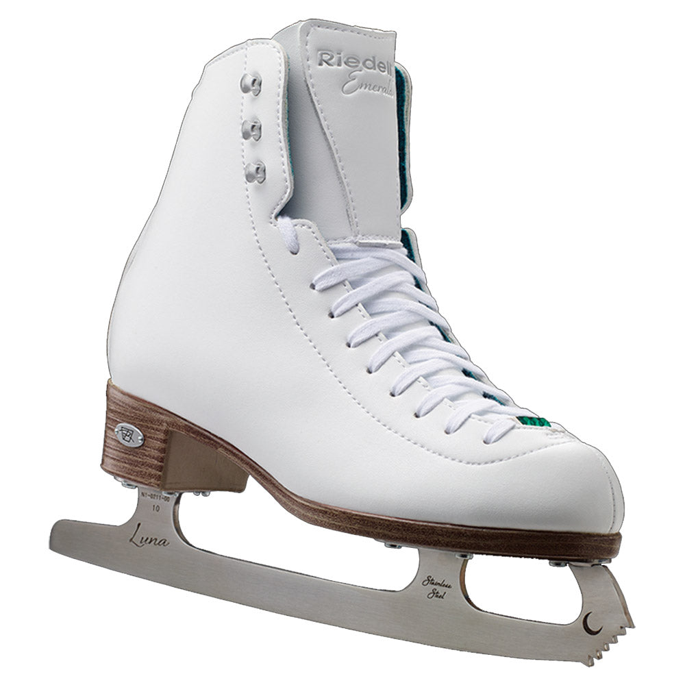 Riedell Emerald Jr. 19 Girls Figure Skates - 03.5J/White/M