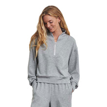 
                        
                          Load image into Gallery viewer, Varley Davidson Womens Half Zip Sweatshirt - Light Grey Marl/L
                        
                       - 3