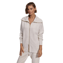 
                        
                          Load image into Gallery viewer, Varley Raleigh Womens Zip Through Jacket - Ivory Marl/L
                        
                       - 1