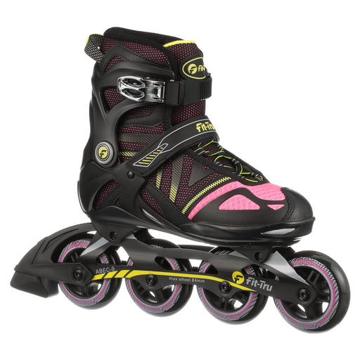 Fit-Tru Cruze 84 Womens Inline Skates 30446 - Blk/Yel/Pnk/10