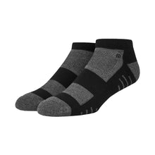 
                        
                          Load image into Gallery viewer, TravisMathew Eighteener 2.0 Ankle Socks - Black/Grey/One Size
                        
                       - 1