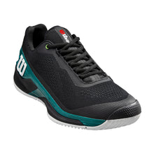 
                        
                          Load image into Gallery viewer, Wilson Rush Pro 4.0 Blade Mens Tennis Shoes - Black/Teal/D Medium/14.0
                        
                       - 1