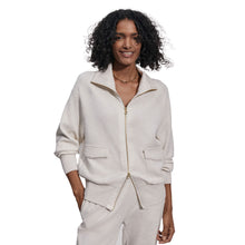 
                        
                          Load image into Gallery viewer, Varley Roxbury Zip Through Womens Sweater - Ivory Marl/L
                        
                       - 1