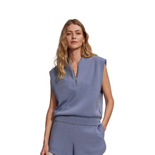 
                        
                          Load image into Gallery viewer, Varley Loretta Half Zip Womens Sleeveless Sweater - Stone Blue/M
                        
                       - 3