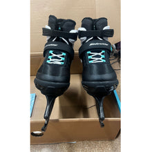 
                        
                          Load image into Gallery viewer, Bladerunner by RB Micro XT G Adj Ice Skates 33113 - Black/Teal/5-8
                        
                       - 1