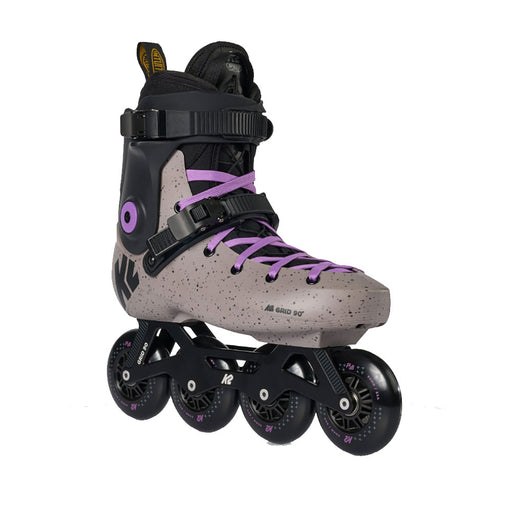 K2 Grid 90 Gray-Purple Unisex Inline Skates - Gray/Purple/M13 / W14